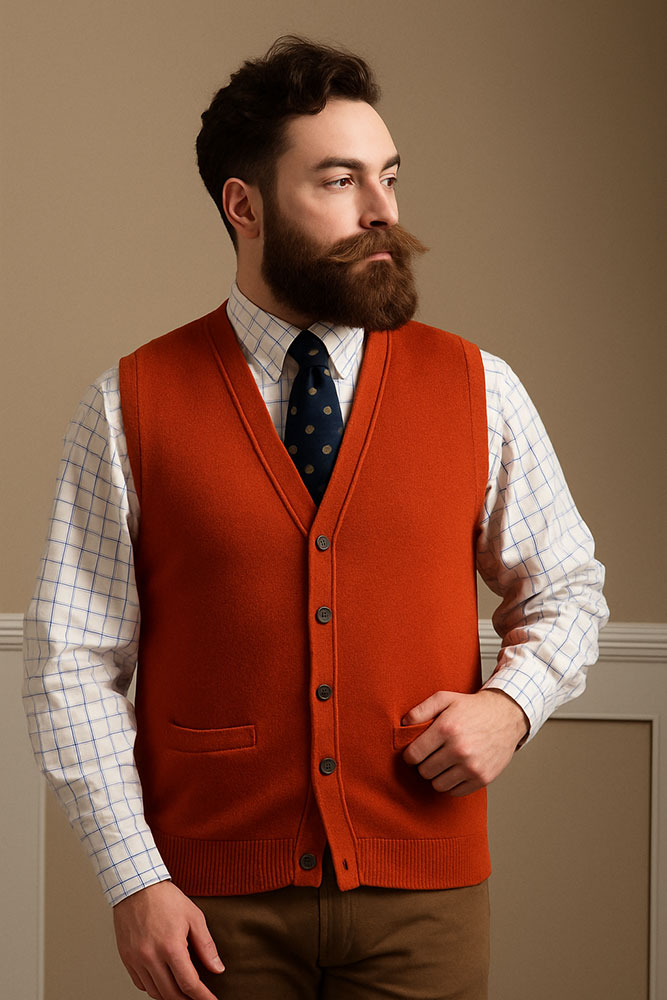 William Lockie Lambswool Waistcoat – Leven 2-Ply Knitwear | Westaway